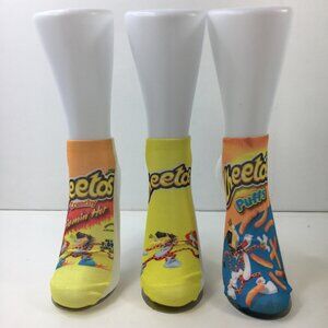 Cheetos Themed Unisex Novelty Ankle Socks 3-Pack Flamin Hot Crunchy Puffs Snack